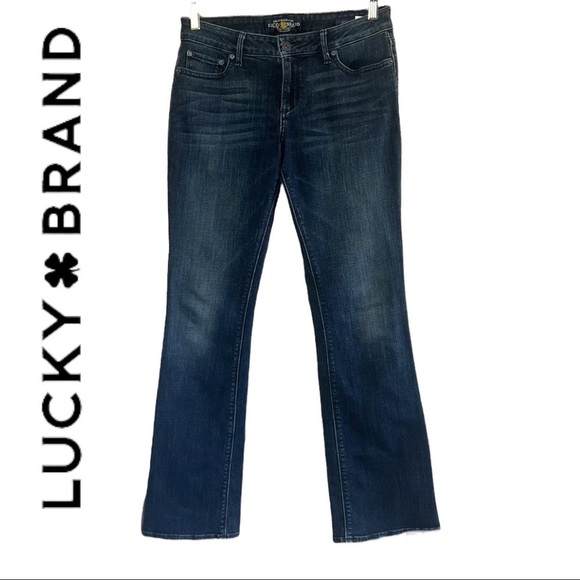 Lucky BRAND Dark Blue Wash Lolita Boot Mid-Rise Bootcut Jean Size 6/28 - Picture 2 of 16